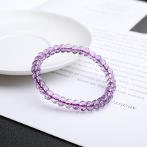 Crystal coffee natural amethyst bracelet plate bead faceted amethyst hand string female lucky transfer crystal jewelry