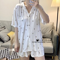 Japanese Gelato Ice Cream Pyjamas women Summer Modale Pure cotton Cotton Sweet Cylinder Thin short sleeve Home Home Clothing