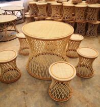 Yunnan Xishuangbanna Dai family Rattan woven rattan environmental protection fashion original ecological high stool Ethnic bench stool chair Rattan chair