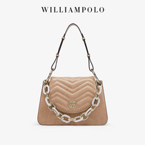 WILLIAMPOLO HANDBAG 2021 NEW TIDE AUTUMN WINTER LARGE CAPACITY CHAIN PACK SINGLE SHOULDER WOMEN SKEW SATCHEL