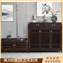 New Chinese shoe changing stool shoes cabinet Composition Home doorway solid wood entrance wearing footstool accommodating bench light extravagant and complete with log