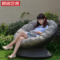 Outdoor single-person rotating sofa balcony living room casual vineCopyright Cottage Cottage garden lounge chair sofa furniture