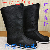 Sinology ancient style Hanfu Ancient mens and womens non-commissioned officer boots melaleuca bottom costume boots Dynasty boots Knight officers and soldiers performance soap boots