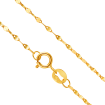 18K gold necklace gold rose gold K white gold Au750 clavicle lip chain simple and versatile female models