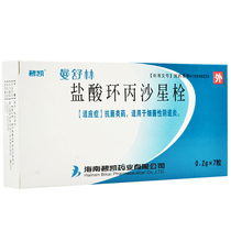 Bikeman Shulin Ciprofloxacin Hydrochloride Suppositories 0 2G * 7 boxes DF