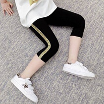 Girls leggings 2021 new summer pants fashion stretch baby girl thin cropped pants student leggings