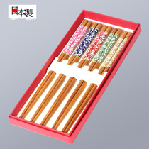 Japanese imported chopsticks gift box light luxury style cherry blossom chopsticks high-value tableware net red set one person one chopstick