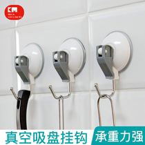 Japanese adhesive hook strong suction type vacuum suction wall adhesive paste load-bearing non-perforated bathroom towel no trace stick hook