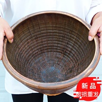 Extra large old-fashioned bowl bowl tea bowl home mash garlic mortar beat pepper rice paste home handmade traditional grinder