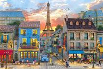 Paris Eiffel Street View Adult Wooden Jigsaw Puzzle 1000 Pieces Children Cartoon Cartoon Puzzle Toy Custom Presents