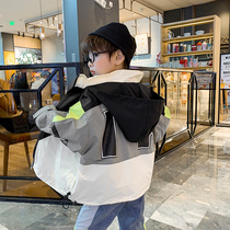 Boys coat Spring and Autumn new autumn clothes 2021 new foreign-style childrens bombing Street Jacket Boy coat tide