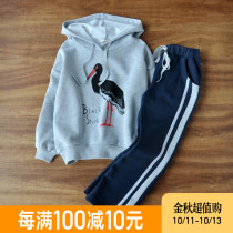 (Broken code clearance) girls autumn clothes Net red suit Foreign Air clothes pants two-piece Flamingo childrens clothing shirt