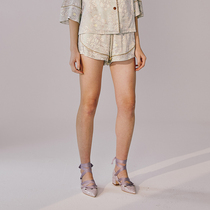 LE FAME rafame Spring Spring print decorative lace-up pajamas wind shorts LF9C21P03N073