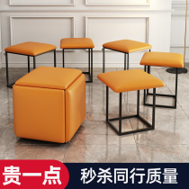 Cube stool combination multi-functional five-in-one creative storage stool Sofa dressing set stool Household net red shoe stool