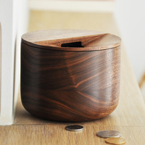 AUDO | otherwise otherwise | Cash jar black walnut savings storage tank coin box glove box