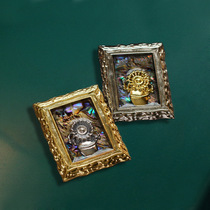 Van Gogh oil painting sunflower brooch new creative retro high-grade enamel ins French pin brooch bag buckle