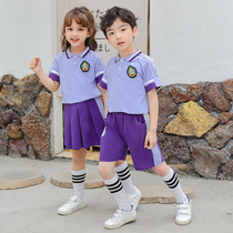 New Kindergarten Garden Clothing Summer Clothing Pure Cotton Primary And Middle School School Uniforms Short Sleeve Sports Suit for men and women children and childrens class clothes