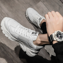  Mens shoes Autumn mens casual shoes thick-soled sports shoes trend all-match soft-soled youth white shoes White shoes men
