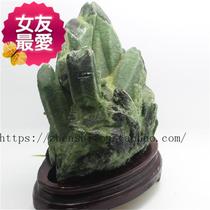 Hot sale of treasures natural green crystal clusters green mountains often ornaments Feng Shui Zhaowang custom people