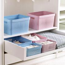 Hot sale hollow desktop storage box plastic underwear storage basket kitchen bathroom cosmetics toy storage basket