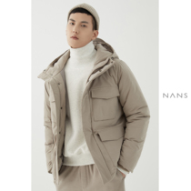 (NANS) tooling wind multi-POCKET HOODED hard case quilted JACKET HOODED POCKET JACKET