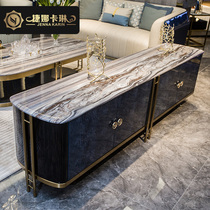 Postmodern minimalist rock plate lockers Living-room Marble Ground Cabinet Willpower Light Lavish TV Cabinet Tea Table Combinations