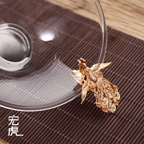 Rhyme spread the world glass tea filter tea leak big mouth tea filter stainless steel kung fu tea set tea ceremony accessories tea compartment tea