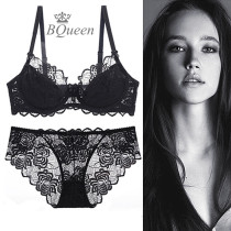 Large size lingerie female slim large breasted with small sexy bra Polymers to collect the topless Saggy Seductive of the Saggy Breast