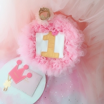 Little princess birthday cake skirt triangle conjoined ha suit tutu dress 1 year old puffy dress dress dress dress