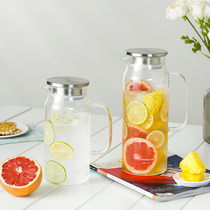 Music button glass cold kettle large capacity household refrigerator high temperature cold bubble teapot cold water cup cold quenching pot