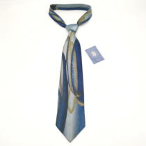 (Star Shu Beno) DNA blue yellow original silk casual tie men and women personality retro pattern matching tide