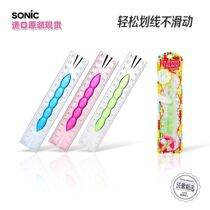  Japan imported Sonic Sonic ruler 15cm double-sided scale non-slip bubble color ruler for primary school students