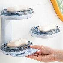 Nordic Wind Double Layer Soap Case Wall-mounted Leachate Free Punch Home Bathroom New Toilet Soap Shelve