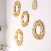 Mori decoration hanging jewelry wall decoration creative wall straw wall decoration wall hanging porch ornaments