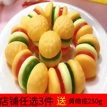 Mini hamburger sugar Hamburger gummy hamburger Juice fudge QQ sugar Snacks Bulk 500g Independent packaging