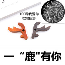 A deer has your necklace female 100 kinds I love you projection wooden pendant Valentines Day gift demon couple custom engraved