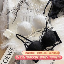 French strappings with steel rims to gather up to womens underwear set thin sexy lace pure white bra bra