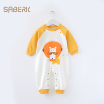 Small Shells Baby Boy Clothing One-piece Clothes Spring Fall Pure Cotton Toddler Clothes New Male baby to climb to girls khaclothes