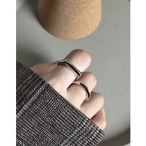 Cold Air opening ring surface personality 925 sterling silver ring exquisite glossy hypoallergenic female version of the ring