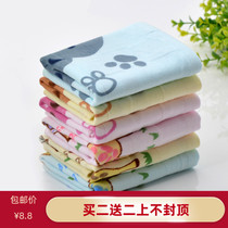 Childrens gauze cotton towel double-layer childrens towel printed cartoon baby baby baby face towel sweat towel