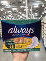 Canada Always Ovian Wing Wing Wing Daily sanitary napkin 24cm 96 pieces