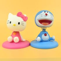 Birthday shaking head doll cake decoration plug-in car ornaments K cat Dingle cat Doraemon doll cute
