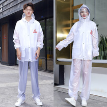 Raincoat rain pants suit mens split long full body rainstorm takeaway riding single thickened electric motorcycle poncho