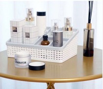 Jubilee Dragon imitation rattan dormitory living room multifunctional plastic office desktop storage box cosmetics storage box 7266