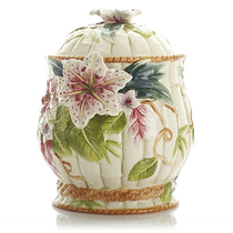 Ceramic candy jar Tea spot Palace Tinting Wind Home Miscellaneous Cereals Storage Tank Coffee Sealed Jars Jar Lilies Sugar Jars