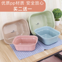  Household plastic washbasin Rectangular multi-purpose basin Large kitchen washbasin thickened washbasin Baby washbasin