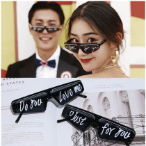 Wedding photography props English alphabet glasses fashionable sunglasses personality of sunglasses