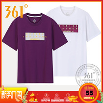 361 Degrees Mens Clothing 2020 Summer New Breathable Loose Casual Blouse Round Collar Short Sleeve T-shirt 361 Culture Men Short T