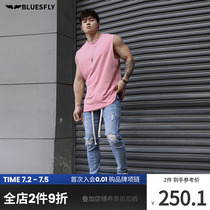 BLUESFL Original Summer Season Breaking Hole Elastic Casual Muscle Mens Jeans Fitness Room Training Sports Pants