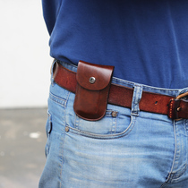 Men wear belt key fanny pack hanging waist Wearing belt waist hanging GM key bag handmade thin sleeve